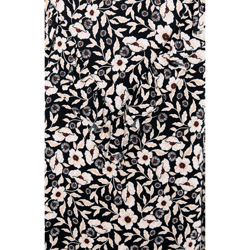 NEW Zara Ruffle Floral Printed Long Sleeves Dress - Picture 8 of 9